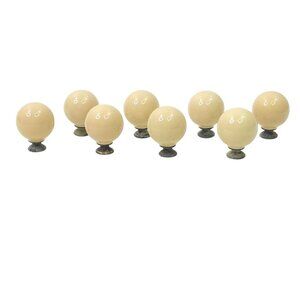 Vintage Cabinet Knobs Metal Base Furniture Drawer Dresser Knobs Round 8-Pc Set